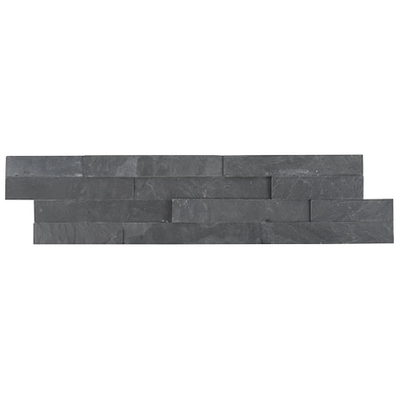 Premium Black Splitface Ledger Panel SAMPLE Natural Slate Wall Tile